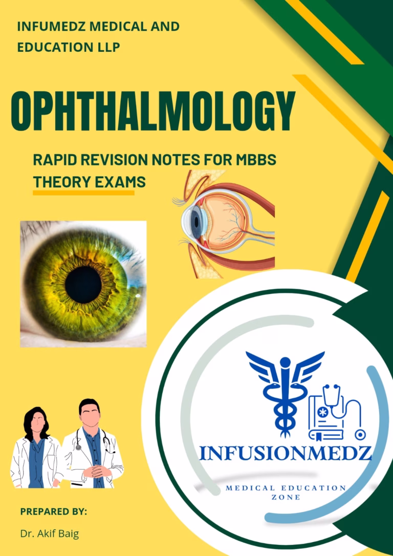 RAPID REVISION NOTES FOR OPHTHALMOLOGY MBBS